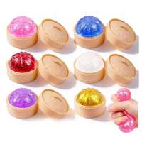 Jouet anti-stress géant à presser en forme de chignon, en plastique à rebond lent, texture sucre de malt, amusant pour la décompression, pour enfants et adultes