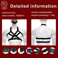 Harness Tubuh Pria Stok Grosir Warna Hitam Tali Dada Elastis Pakaian Pertunjukan Klub Malam Rave Untuk Pria Supplier