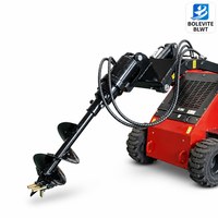 BLWT Accessoire tarière pour chargeuse compacte, diamètres de trépans interchangeables, changement rapide de trépans, outil de forage pour plantation et clôtures, engrenage de pompe