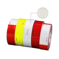 Vinyle réfléchissant auto-adhésif haute visibilité 5 cm rouge jaune blanc DOT-C2 imperméable ignifuge déchirable Mingchuang