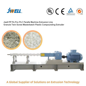Jwell PP PE PVC PLC paralle máy đùn dòng hạt đôi vít <span class=keywords><strong>masterbatch</strong></span> nhựa hợp chất đùn - Product Image 2