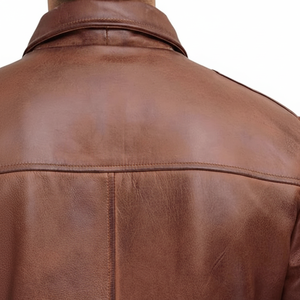 Chaqueta de Cuero Casual de Invierno para Hombre, Personalizable, Material Suave y Transpirable, Diseño Robusto, para Uso Diario, en Colores Negro, Marrón y Bronceado - Product Image 1