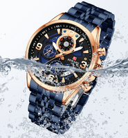 Jam Tangan Pria REWARD RD81057M 81057 Emas Antik Mewah Kalender Tahan Air Bisnis Jarum Bercahaya