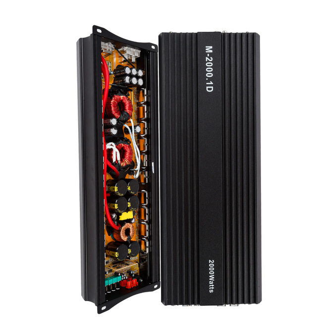 12V 2000W Mono Class D Car Audio Power Amplifier Subwoofer Bass Amp High SNR Low Distortion