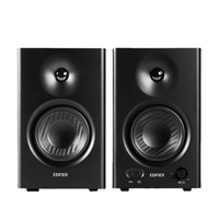 Enceintes professionnelles Edifier MR4 2.0 réglables pour la maison et le studio, avec effets sonores bimodes et boîtier en bois