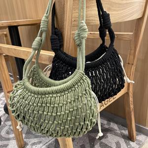 Sac bandoulière tressé à la main ajouré pour les vacances en bord de mer, sac à l'épaule décontracté pour usage quotidien, vente chaude - Product Image 4
