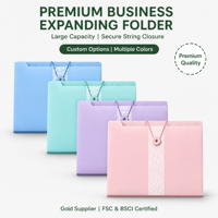 Porte-documents accordéon A4 personnalisé avec logo, 5 pochettes, fermeture élastique, pour le bureau
