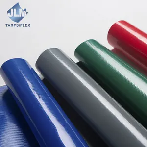 Pvc Tarpaulin Roll Waterproof Tarps Fabric JINLONG 550 580 650 850gsm Lona De PVC Coated Tarpaulin