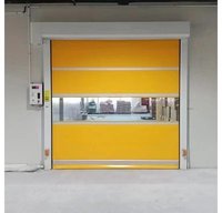 Portes à enroulement rapides, durables et sécurisées en plastique-acier et alliage d'aluminium pour entrepôts, ateliers et autres lieux à fort trafic