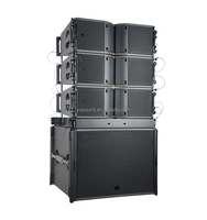 Ensemble de système de sonorisation professionnel 2 voies actif double 8 ''Line Array haut-parleur 18 pouces néodyme aimant Subwoofer pour scène