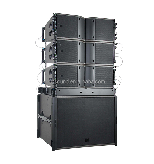 Professional Sound System Set 2-Way Active Dual 8'' Line Array Speaker 18 Inch Neodymium Magnet Subwoofer for Stage