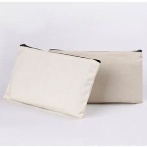 Custom Student School Zipper <b>Canvas</b> Storage Pouches Multi Colors DIY <b>Plain</b> Craft Cosmetic Cotton Pencil Bags - Product Image 6