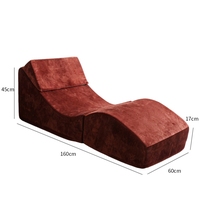 Chaise longue de yoga convertible pour adultes, canapé-lit pliant en tissu pour le loisir, chaise d'inversion de yoga compressée à vendre