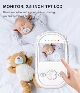 <span class=keywords><strong>Caméra</strong></span> de surveillance pour bébé intelligente et économique SM25, écran de 2,4 pouces, 480*640P, audio bidirectionnel, vision nocturne, télécommande, rotation, lecteur de musique - Product Image 5