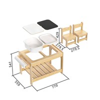 Table d'activités éducative 4-en-1 tout-en-un pour stimuler la créativité et le développement
