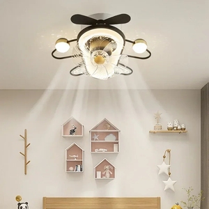 Ensemble de ventilateur de plafond intelligent à tête oscillante de luxe léger pour la chambre à coucher et la salle à manger - Product Image 2