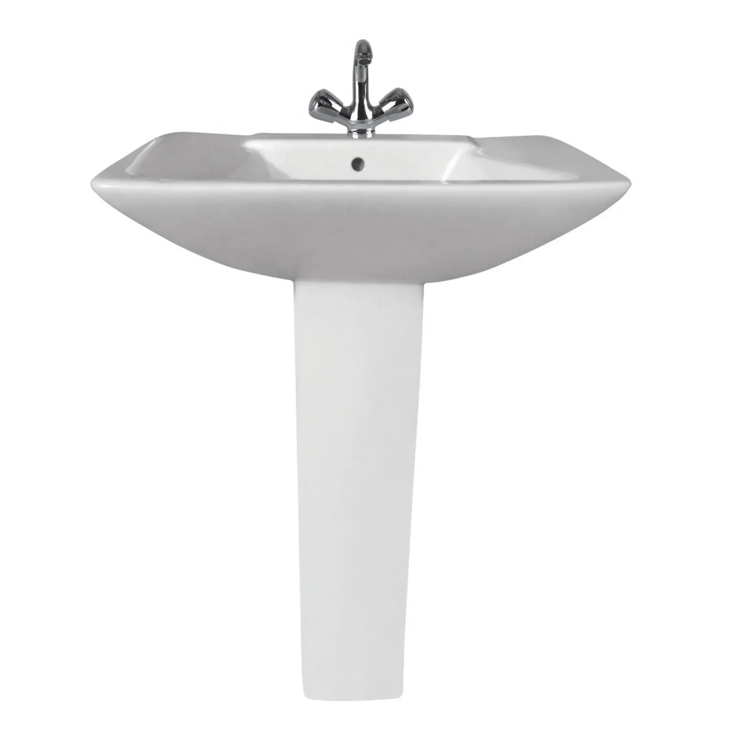 Coronis – Lavabo à piédestal en céramique de couleur blanche, avec support complet, lavage à la main, évier, articles sanitaires, Service OEM