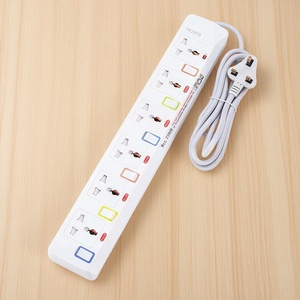 Dải điện cho văn phòng nhà sử dụng 6-Outlet mở rộng dây với 3m chiều dài cho UK/EU/CN phích cắm TV, truyền hình, Router - Product Image 1