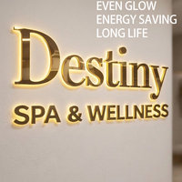 Letreros LED con Logotipo Personalizado, Letrero con Letras 3D, Adecuado para Paredes de Marcas Corporativas y Señalización Comercial
