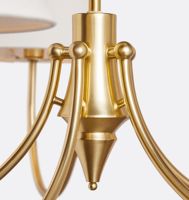Lustre LED en laiton pour plafond haut, style nordique minimaliste, pour salon et cuisine, modèle XZ Classic