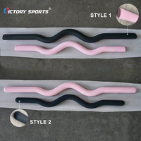 Barre de yoga en silicone ondulée antidérapante et flexible pour la maison, la gym, le Pilates, le fitness, le renforcement des bras, barre lestée