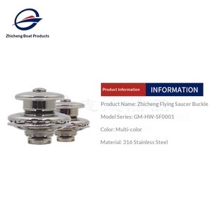 Accesorios para toldos y cubiertas de embarcaciones, vehículos recreativos y automóviles: Hebilla tipo platillo multicolor de acero inoxidable 316 marino con botón para cubiertas de lona de yate - Product Image 3