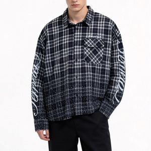 Camisetas de Algodón para Hombre, Fabricante de Camisetas Personalizadas con Serigrafía, Camiseta de Manga Larga Oversize, Camisetas con Pedrería y Lavado Ácido - Product Image 2