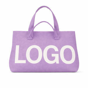 กระเป๋าโท้ทผ้าแจ็คการ์ดแฟชั่นสำหรับผู้หญิง หูหิ้วคู่ โลโก้ตัวอักษรแบบกำหนดเอง ความจุขนาดใหญ่ กระเป๋าช้อปปิ้งถัก - Product Image 5