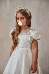 Supply Rts <strong>Gold</strong> <strong>Flowers</strong> Embroidered <strong>Dress</strong> Christmas Sequins Appliques Off Shoulder Wedding <strong>Dress</strong> - Product Image 2