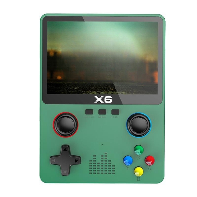 X6 Retro Portable Mini Handheld Game Console 3.5 Inch IPS Screen 32G 3D Joystick 11 Emulators Classic Arcade for Kids Gifts