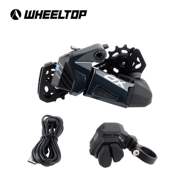WHEELTOP EDS OX 2.0 MTB Wireless Electronic Groupset 7-14 Speed Shifter & Rear Derailleur with Chain Stabilizer