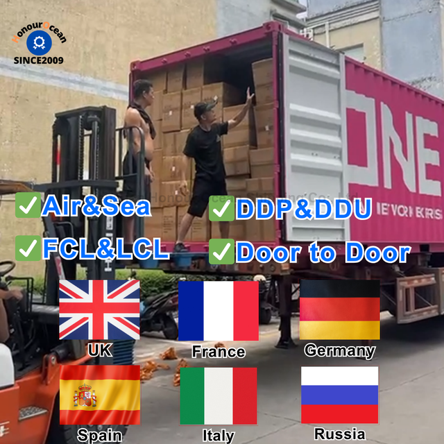 DDP FCL LCL Express Sea Freight Forwarder From China to UK France Germany Spain Italy Russia Europe Door to Door Shipping Agent