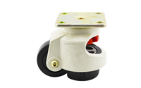 Roulette pivotante industrielle rétractable de 3 pouces pour usage intensif de 250kg en aluminium, fer, nylon, hauteur réglable, mise à niveau principale OEM