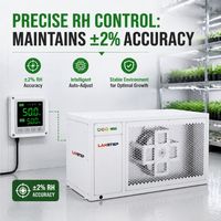 Déshumidificateur commercial LANSTEP pour environnements de culture, contrôle intelligent, drainage automatique, filtre MERV8, contrôle de l'humidité à distance