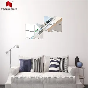 China supplier mirror modern decor wall sticker 3d wall stickers decor wallpaper home