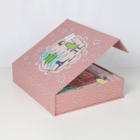 Nouveau design d'emballage cosmétique calendrier de l'avent boîte à tiroirs en carton matériau en papier avec stratification mate et gaufrage pour cadeau