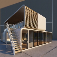 Villa modulaire 20/40 pieds, Cabine mobile Apple, Maison préfabriquée, Bureau, Hôtel, Cabine mobile, Conteneur, Cabine Apple de luxe