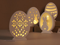 Lapin de Pâques Oeuf Lampe Ciment Brique Silicone Moule Diy Cristal Gypse Ciment Moule