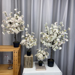 Alberi di fiori di pera artificiali vendita calda di seta artificiale fiore di pera albero interno casa soggiorno decorazione - Product Image 5