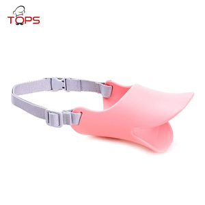 부드러운 실리콘 Duckbill 입 커버 애완 동물 Anti-biting 조정 가능한 안전 작은 개 총구 가죽 실리콘 개 총구 - Product Image 6