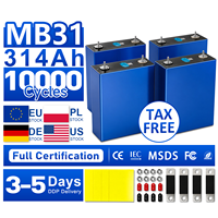 Gudang Jerman & Polandia DDP LiFePO4 Akku 314Ah MB31 Grade a 16S AWT 16kw 51.2V Paket Baterai untuk Perakitan Proyek Penyimpanan Energi Surya