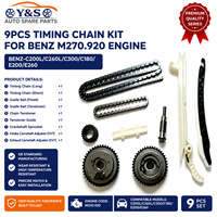 طقم سلسلة توقيت جديد مع تروس VVT لسيارات مرسيدس C180 C200L C260L E200 E260 بمحرك M270.920، قطع غيار كاملة من الفولاذ السبائكي للإصلاح