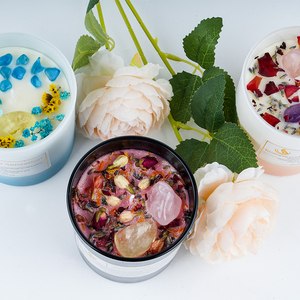 Sang trọng chữa bệnh tinh thần tinh thần thơm hương liệu nến nhãn hiệu riêng thơm đậu nành sáp nến với tinh thể - Product Image 6