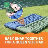 Tapis de camping gonflable imperméable avec oreiller pliable et résistant à l'humidité pour les pique-niques