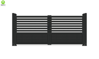 Dernier design de porte principale extérieure, entrée de jardin de maison moderne noir personnalisé simple Double balançoire en métal allée principale en aluminium