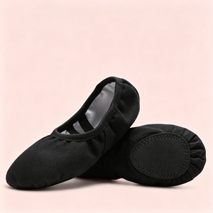 Zapatillas de Ballet de Lona Rosa con Suela Suave, Zapatos de Baile Latino con Correa Elástica Antideslizante para Práctica y Actuación - Product Image 3