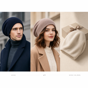 <strong>Cashmere</strong> Blend Lightweight Warm Temperature Regulating Knit <strong>Beanie</strong> for Winter Gift <strong>Women</strong> - Product Image 3