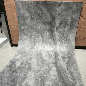 Tuile flexible de travertin de série de pierre de grotte imprimée en 3D par porcelaine douce grise moderne pour le système vert de matériaux de construction d'hôtel - Product Image 3