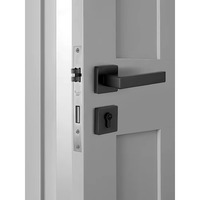 Poignée de porte moderne en alliage de zinc, style luxe léger, avec serrure silencieuse, ensemble minimaliste pour chambre à coucher, quincaillerie intérieure pour maison résidentielle