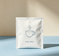 Sachet Doypack en plastique laminé avec feuille d'aluminium de qualité alimentaire, refermable, pour emballage de thé avec logo personnalisé imprimé